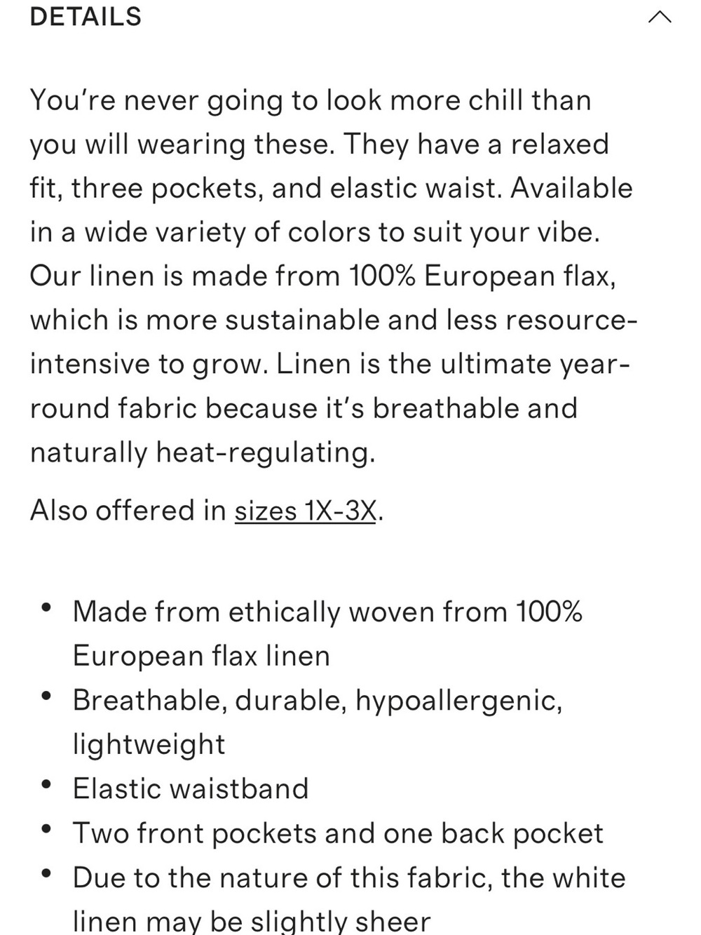 Quince 100% European Linen Pants - M - Olive - Picture 6 of 7